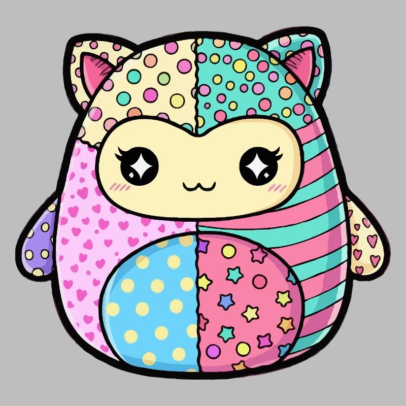 Patchwork Kitten Pastel Colors