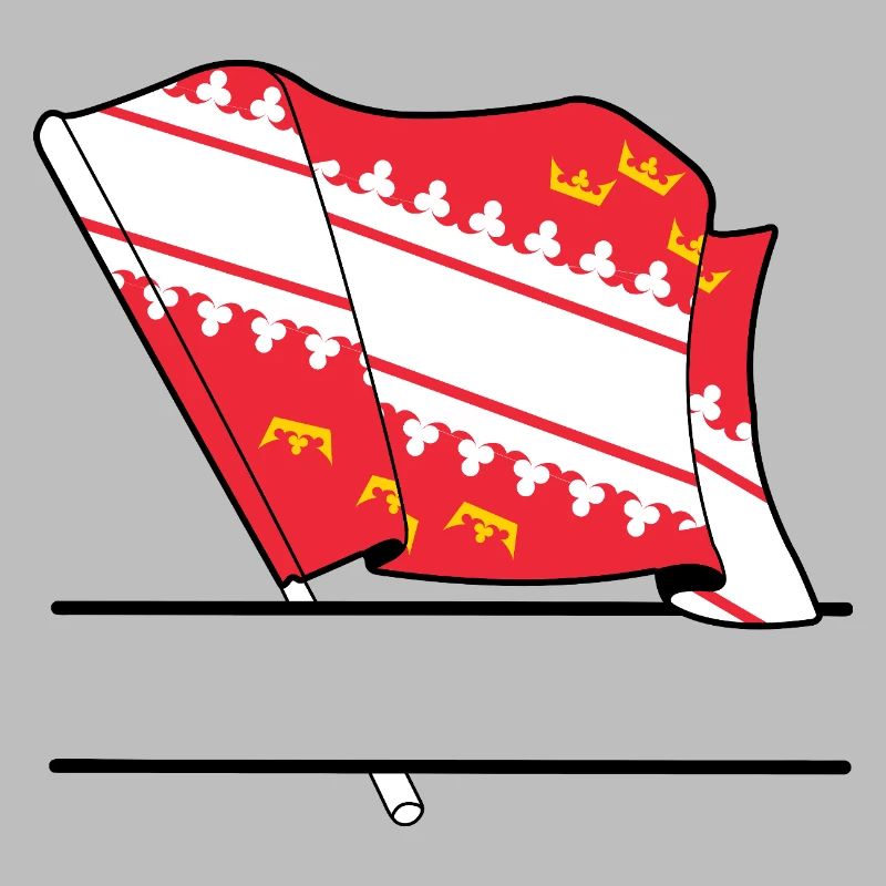 Drapeau d’Alsace avec boîte de texte