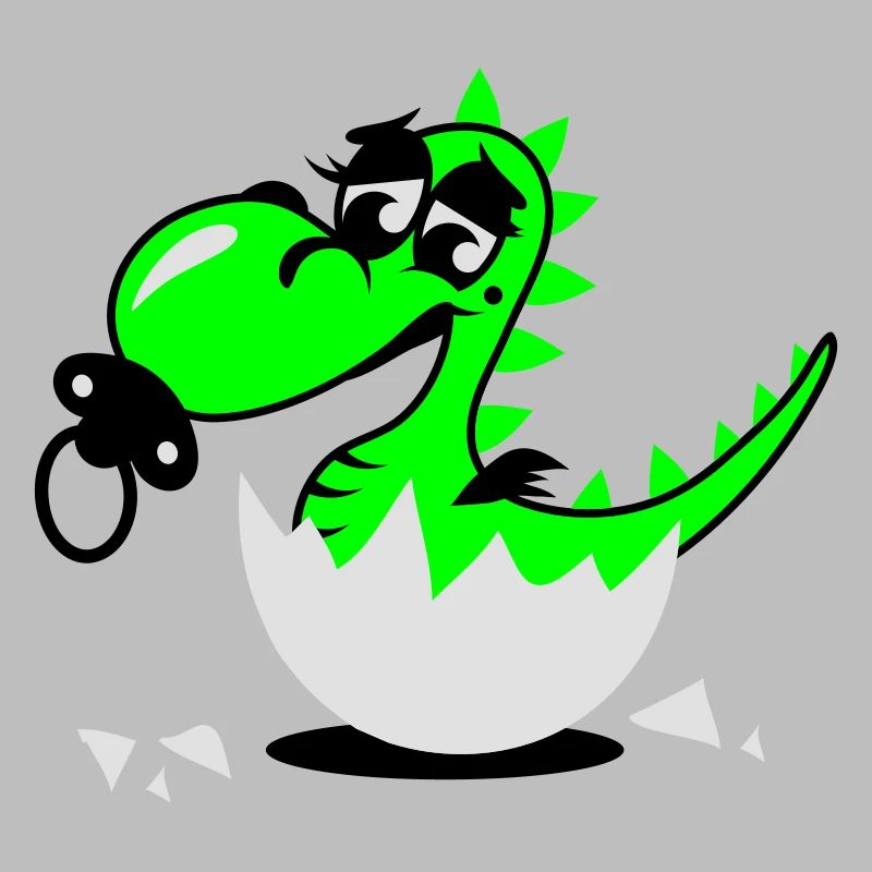 A small dragon baby with pacifier
