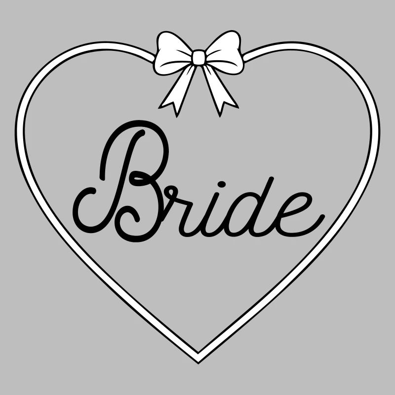 Conception de nœud en forme de cœur de mariée – Équipe de mariage pour enterrement de vie de garçon O