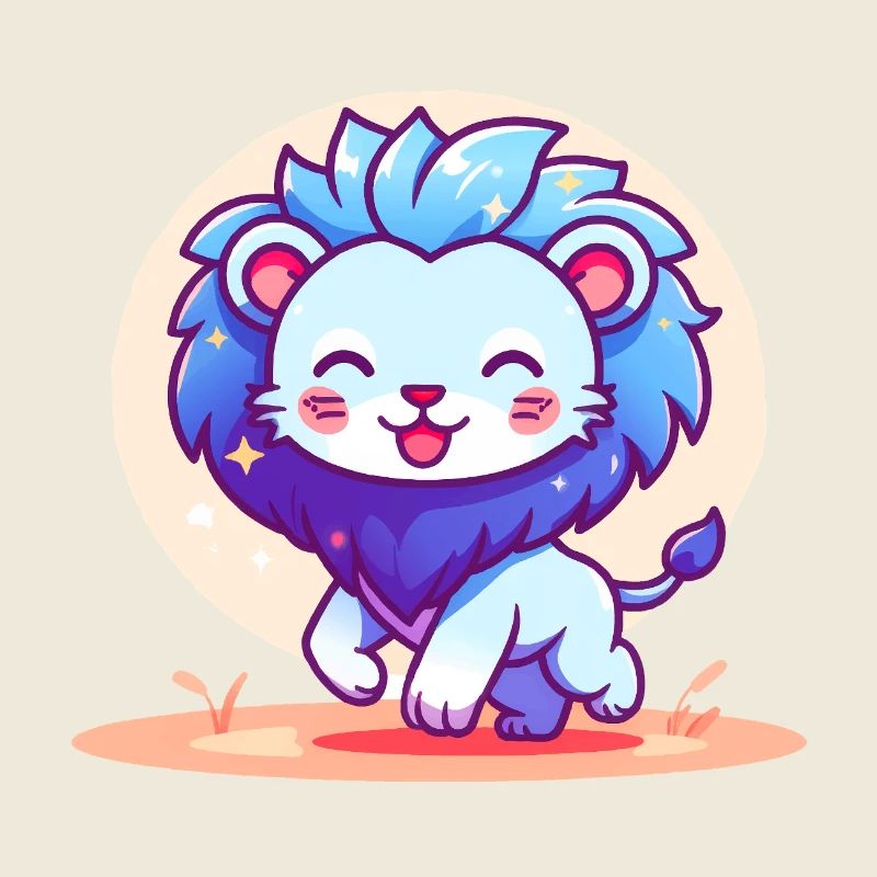 Kleiner blauer Löwe