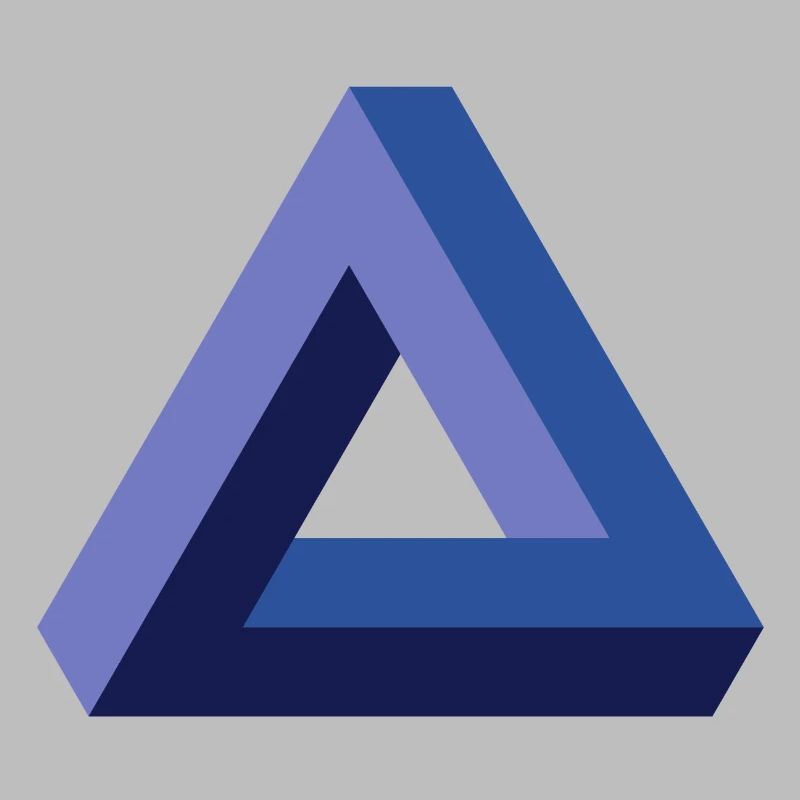 Optical illusion triangle