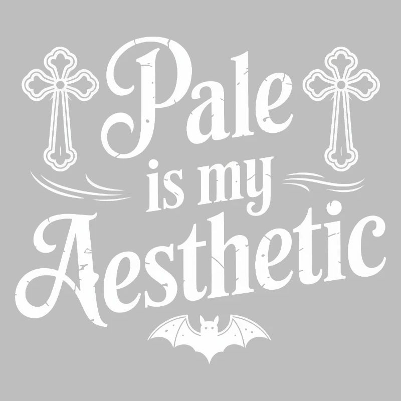 Pale Aesthetic Gothic Bat Typography