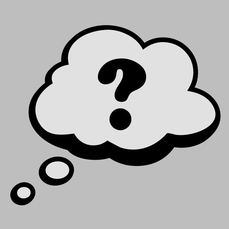 Comic speech bubble question mark