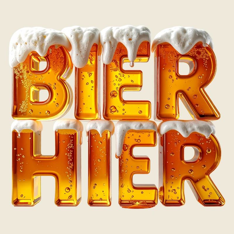 Bier? Hier! – 3D Bierglas-Buchstaben mit Schaum
