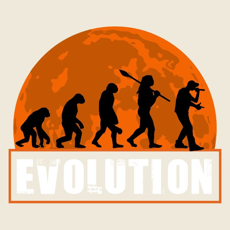 Lustiger Rapper der menschlichen Evolution
