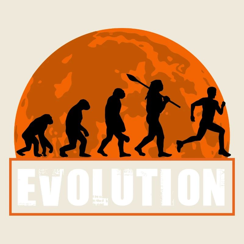 Running Man Evolution Funny Runner Tee Marathon