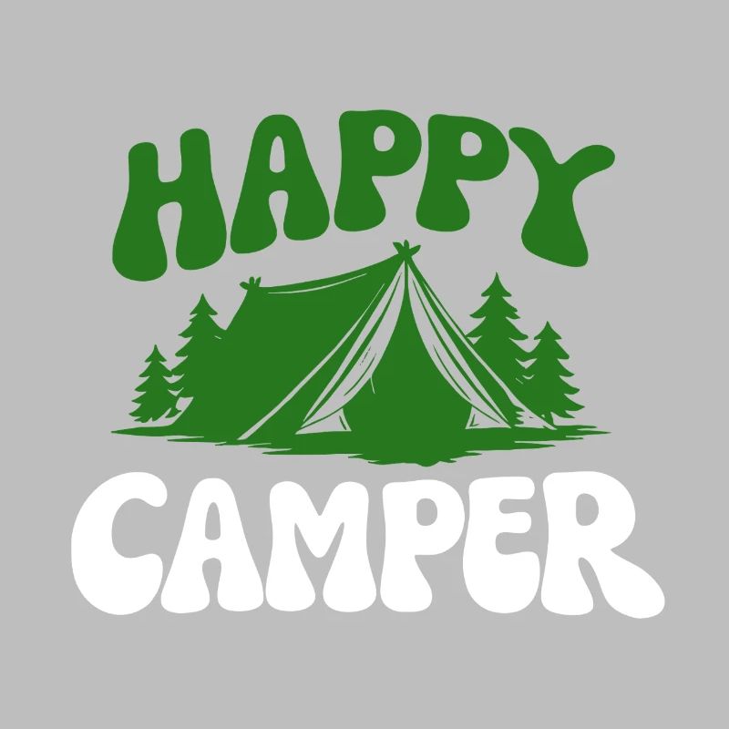 Campeur joyeux dans la forêt