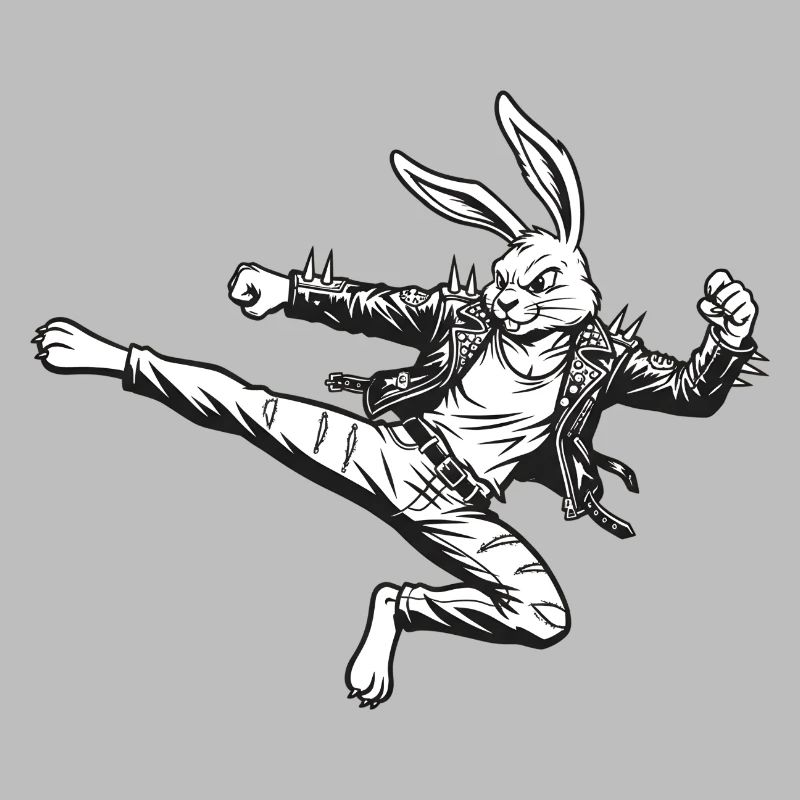 Heavy Metal Easter Bunny Rocker Easter Hardcore Bunny