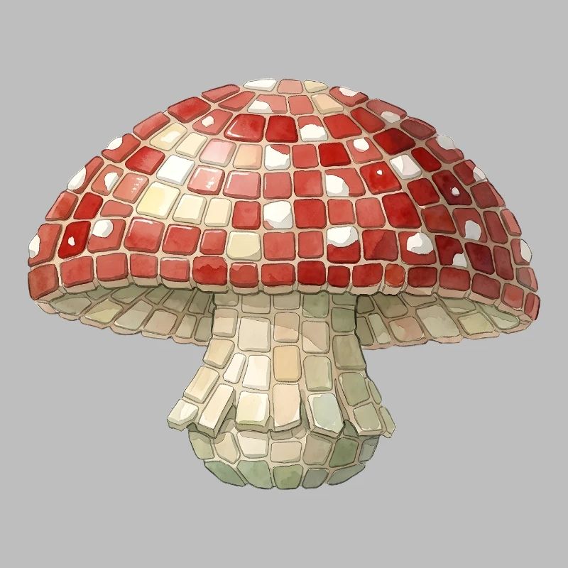 Toadstool Mosaic - Retro Forest for Mushroom Pickers
