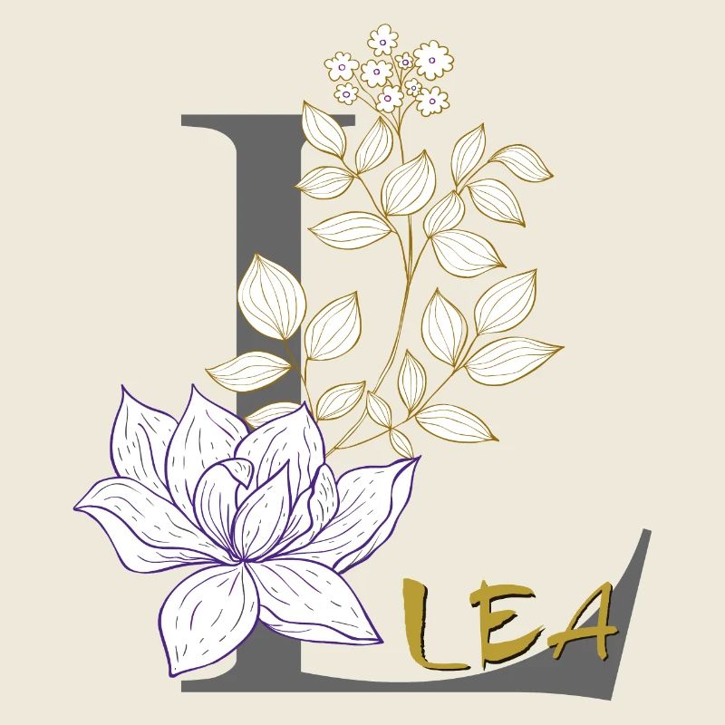 Lettre L Initiale Lea