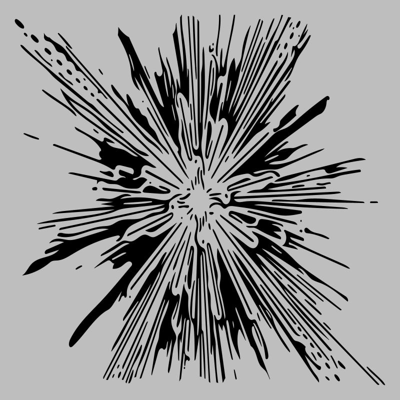 Explosion - Vintage Vector Lignes