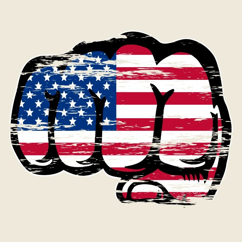 Drapeau des États-Unis Poing à main utilisé