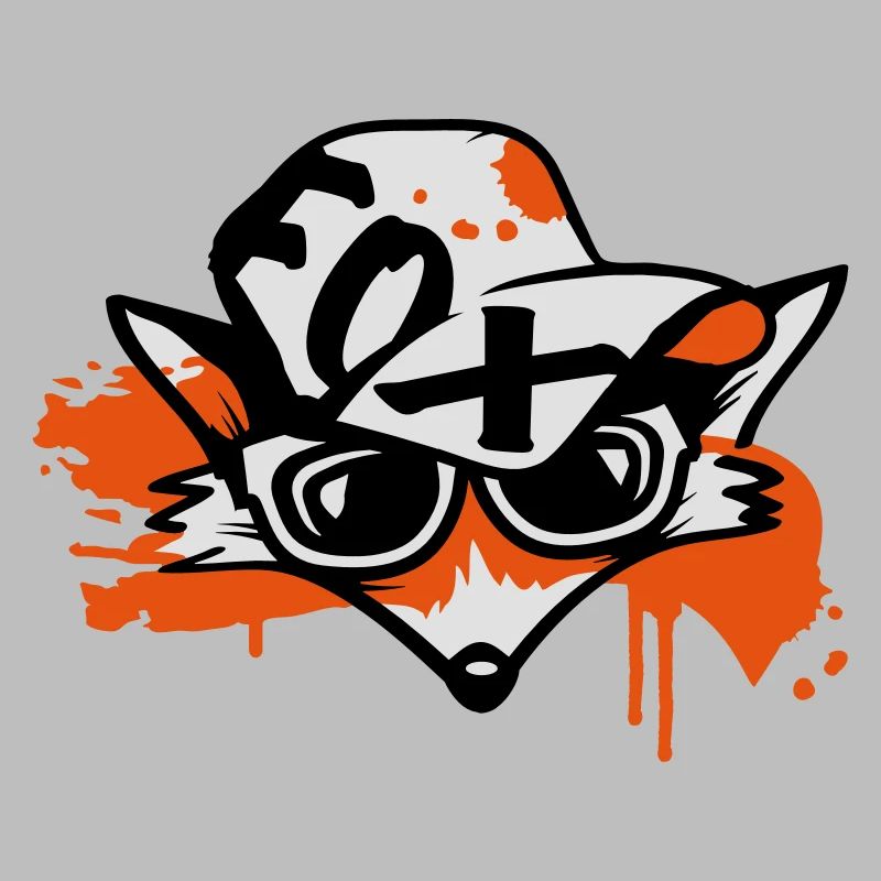 fox with a baseball cap and sunglasses