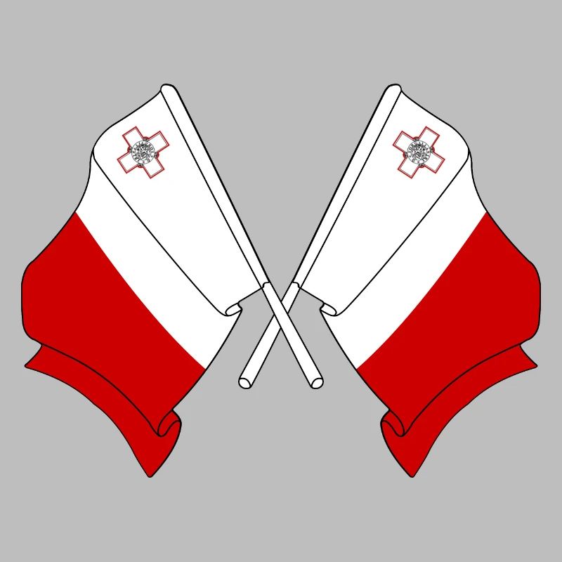 Zwei Flaggen Malta