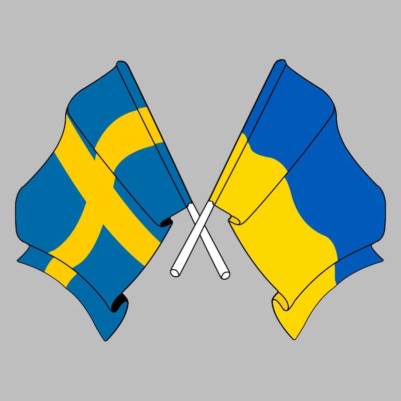 Drapeau de la Suède, drapeau de l’Ukraine