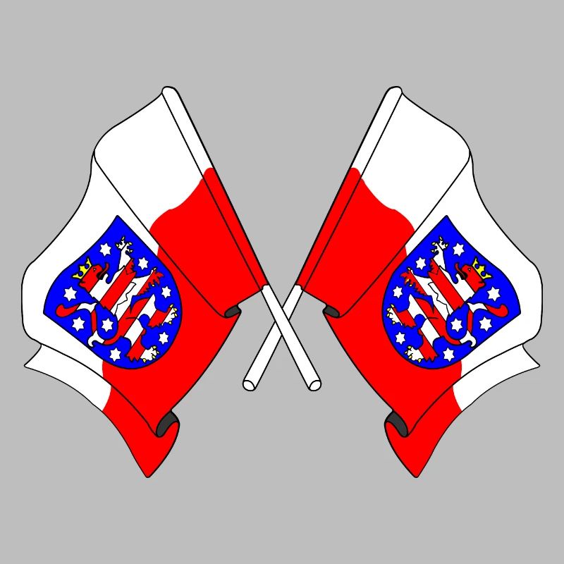 Two flags crossed Thuringia