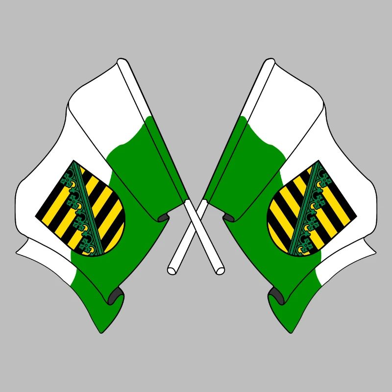 Deux drapeaux de Saxe
