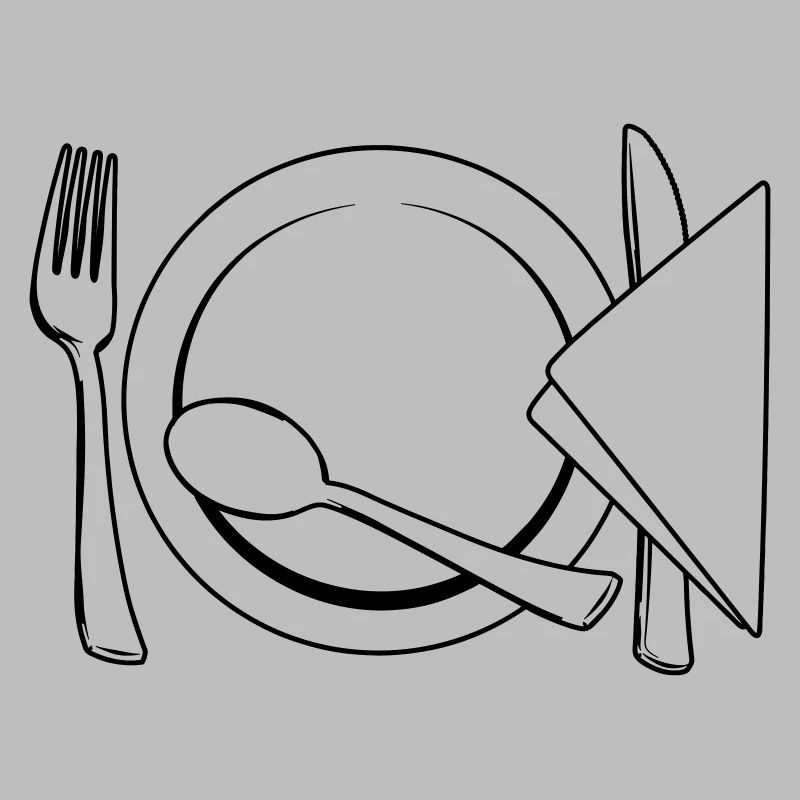 Serviette de table à couverts