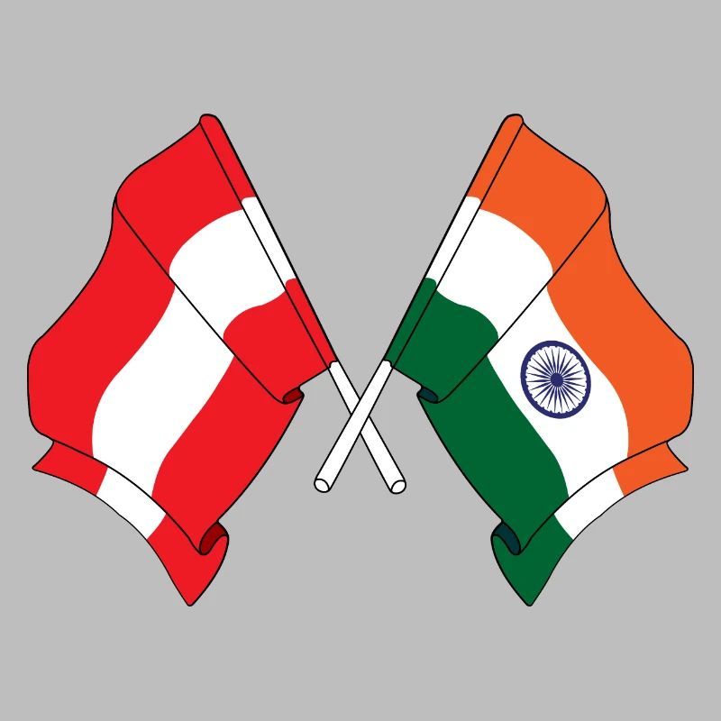 Drapeau Autriche, Drapeau Inde