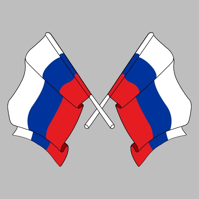 Deux drapeaux Russie