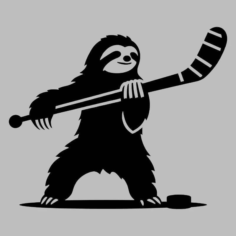 Faultier Eishockey Silhouette