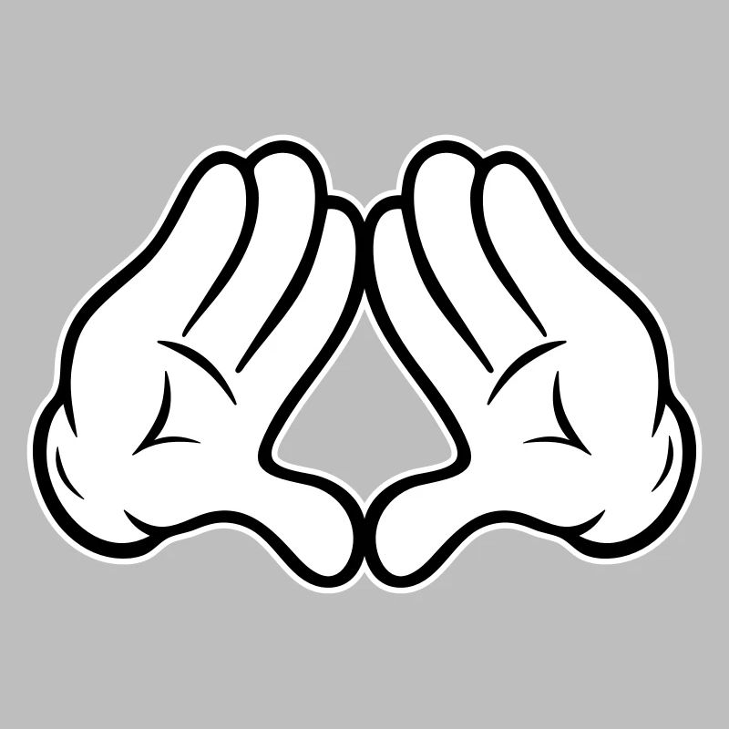 Hands Diamond Pyramid Triangle Rhombus Comic Style