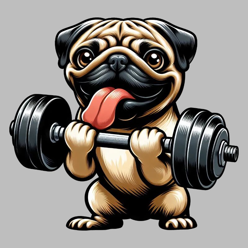 Mops-Workout: Hanteltraining mit Spaß