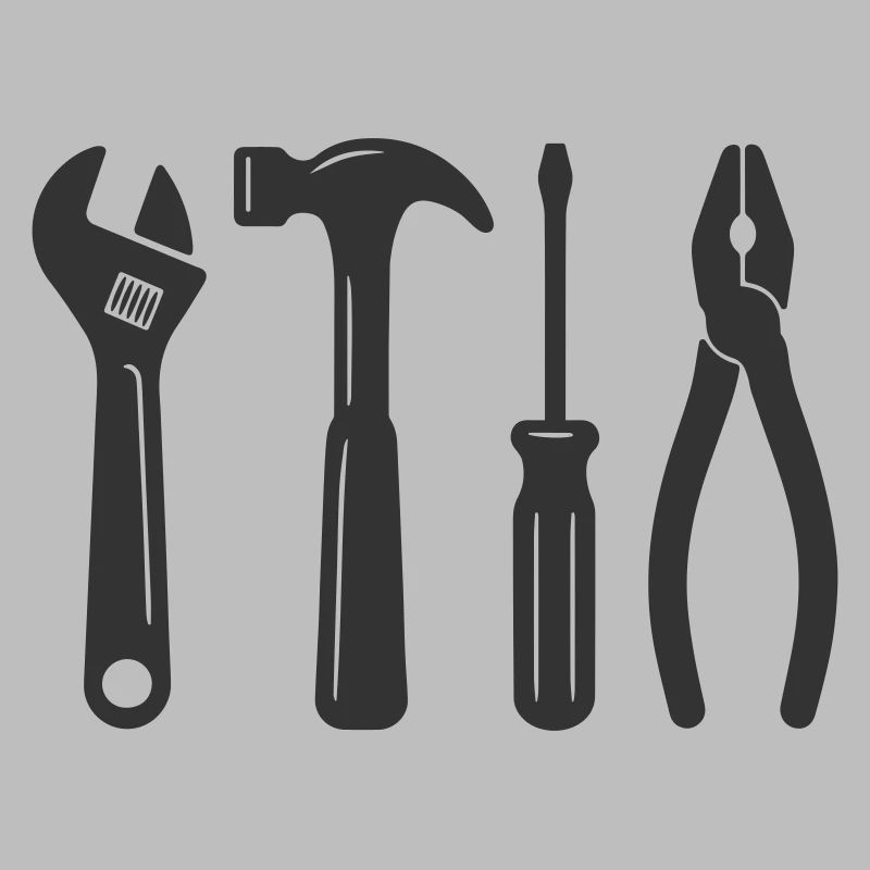 Tools logo. Tool icon symbol. Working tools. Tool