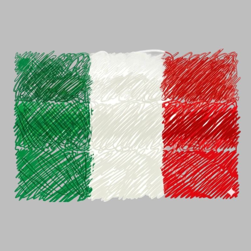 Scribbled Italian Flag