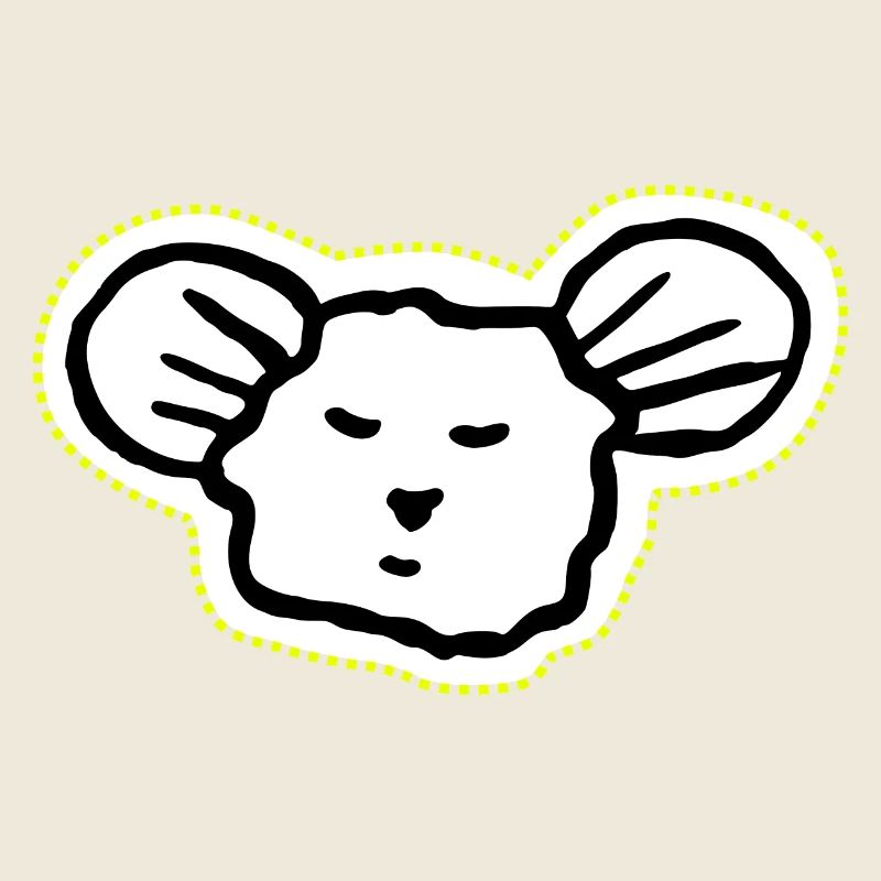 Cooles, schläfriges Maus-Gesicht Symbol