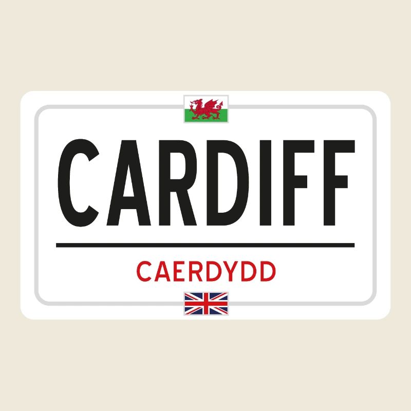 Cardiff town sign