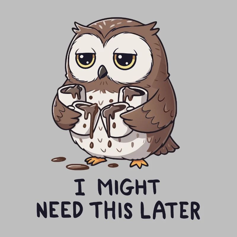I Need Coffee For Later - Funny Owl