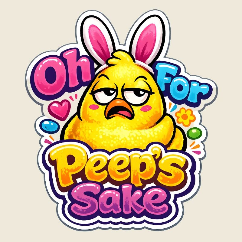 For Peeps Sake Happy Easter Easter Chick Vintage