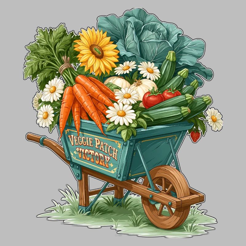 Veggie Patch Victory Garden Wheelbarrow