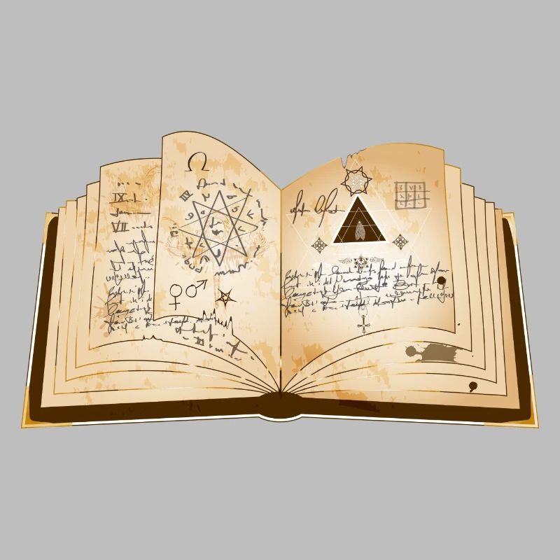 ancient magic book with ancient spells