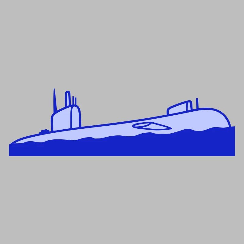 Surfaced Submarine Water Surface Dive