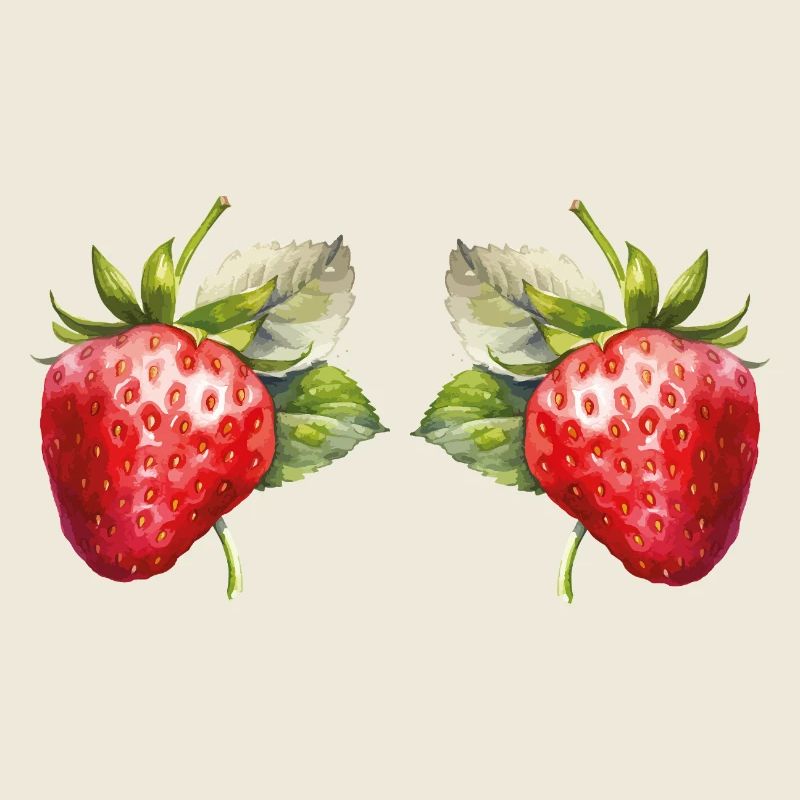 Erdbeeren Aquarell