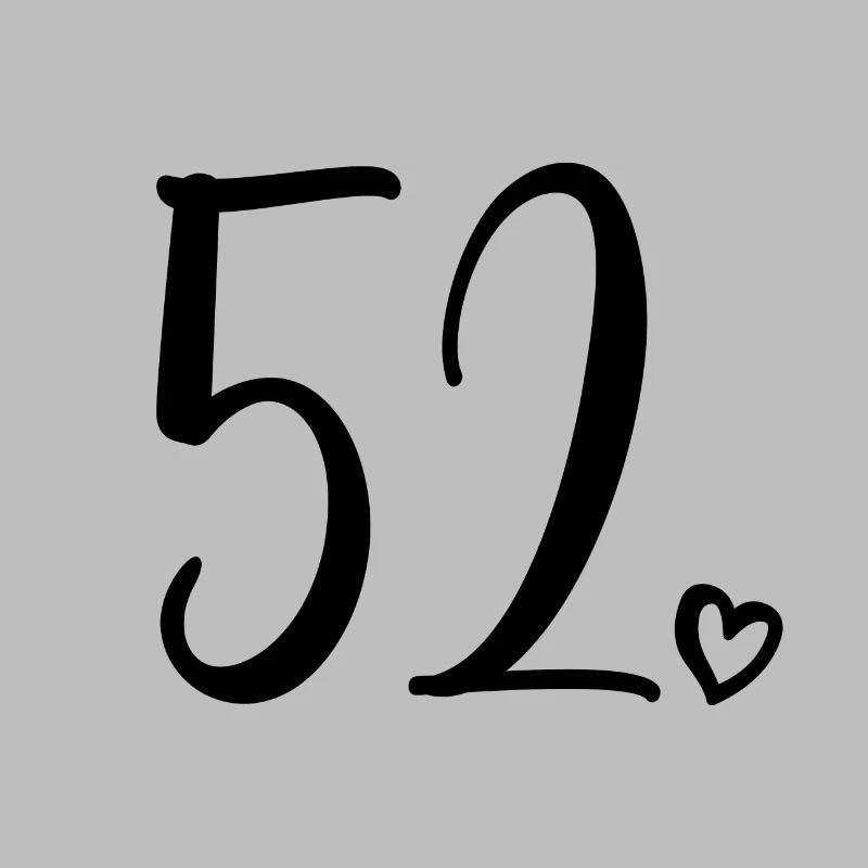 Mignon numéro 52, 52 ans, cadeau de 52e anniversaire