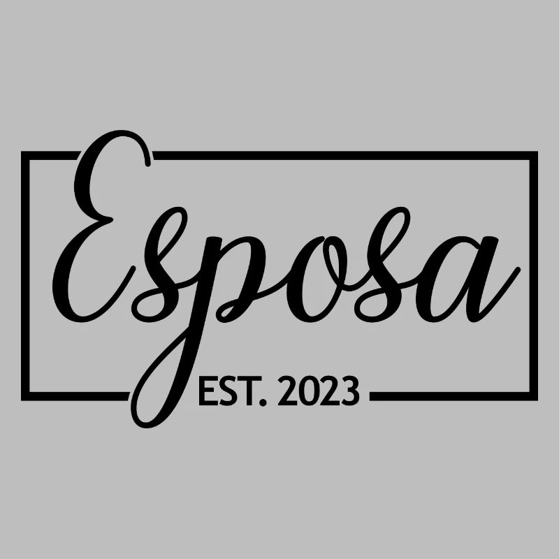Esposa Est. 2023 Ehefrau wird Braut Paar Hochzeit