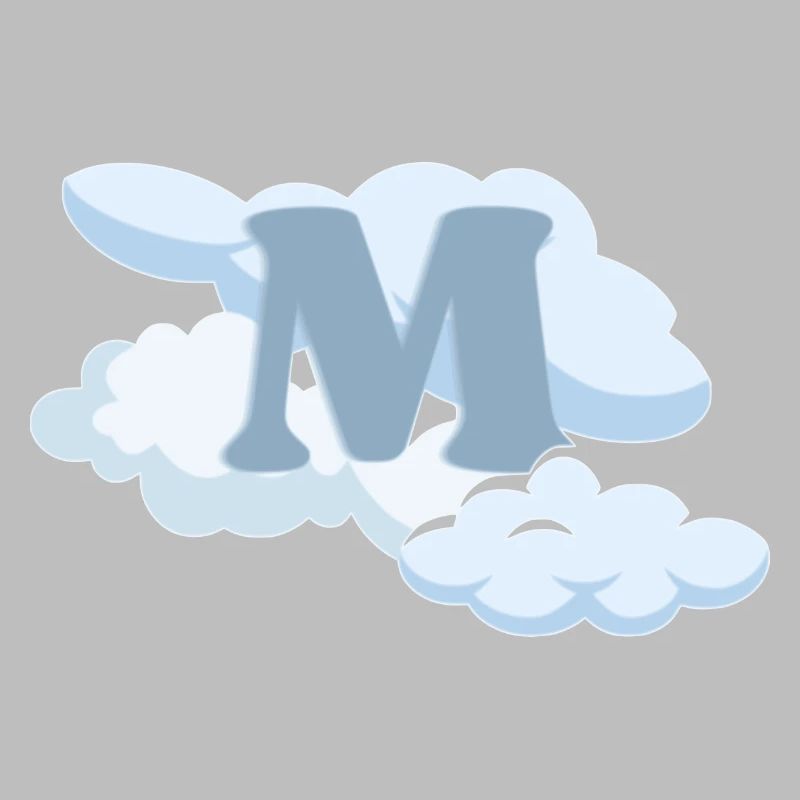 Blauer Buchstabe M