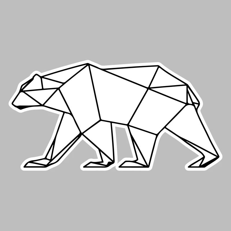 Polar Bär Polygon Eisbär Symbol