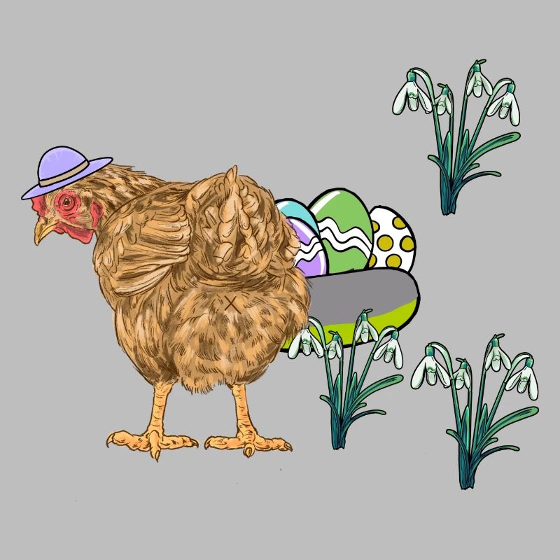 Chicken Poultry Eggs Nest Easter Eggs Easter