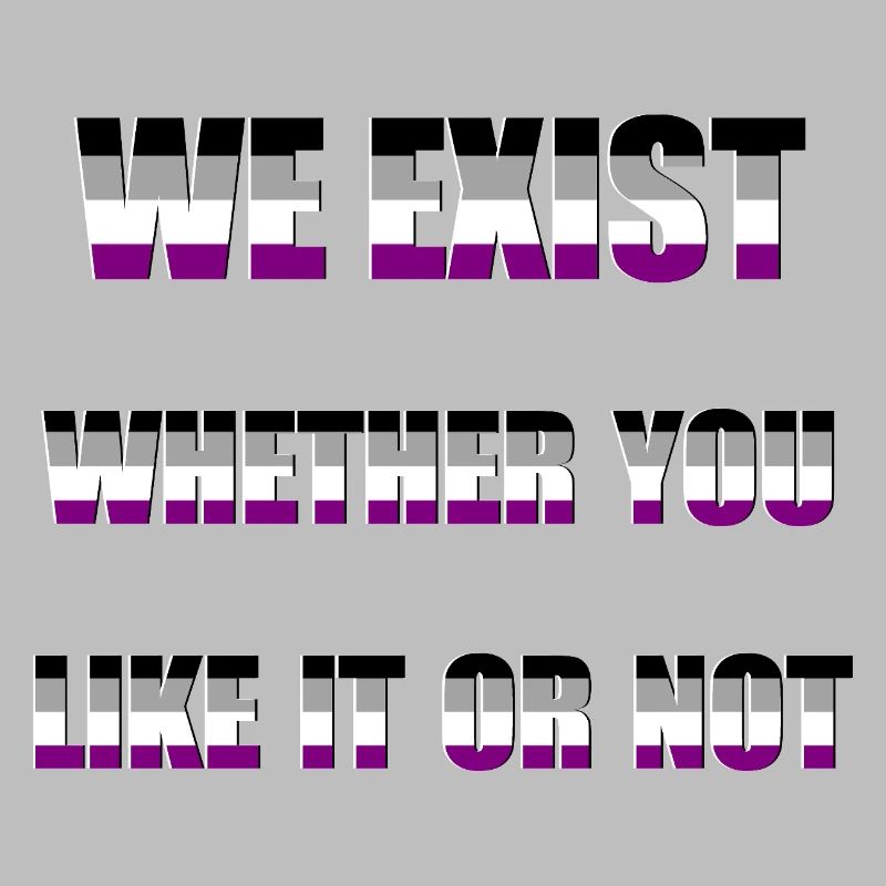We Exist - Asexual Flag