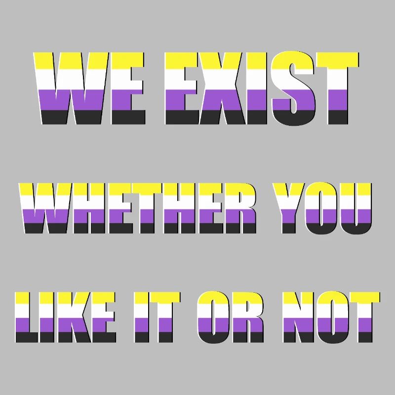 We Exist - Nicht-binäres Flag