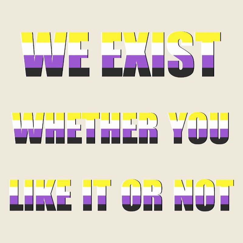 We Exist - Non-Binary Flag