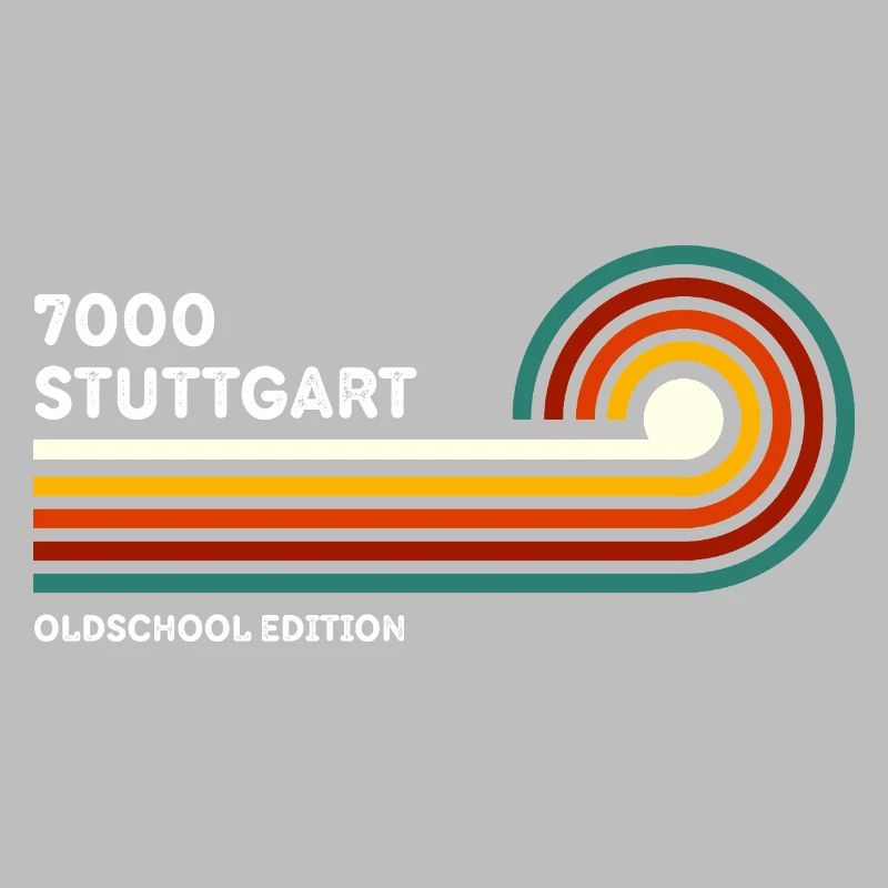 Stuttgart Retro Shirt 7000 Zip Code 80s