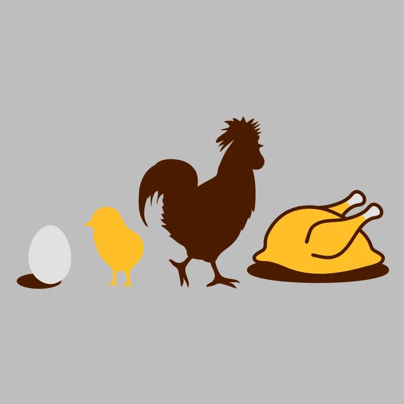 Egg,chick, rooster and chicken poultry Evolution