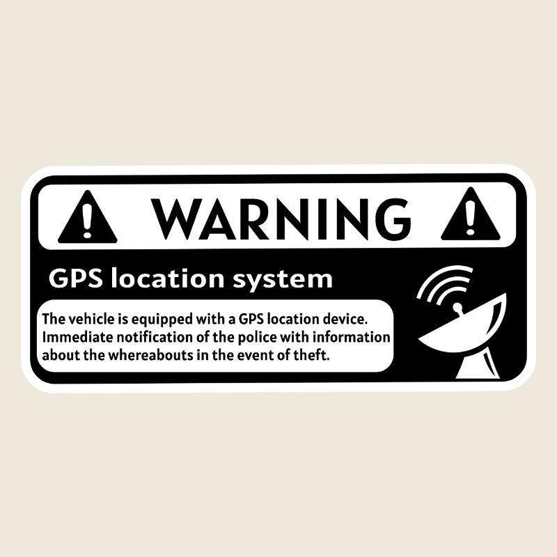 GPS Alert Sticker