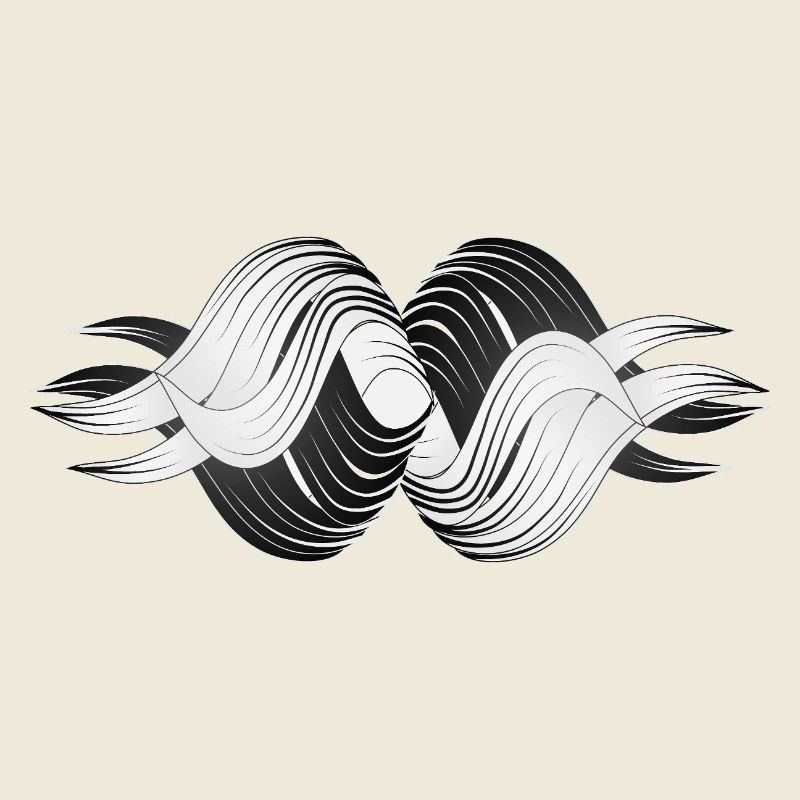 Formes abstraites – Design dynamique en noir et blanc